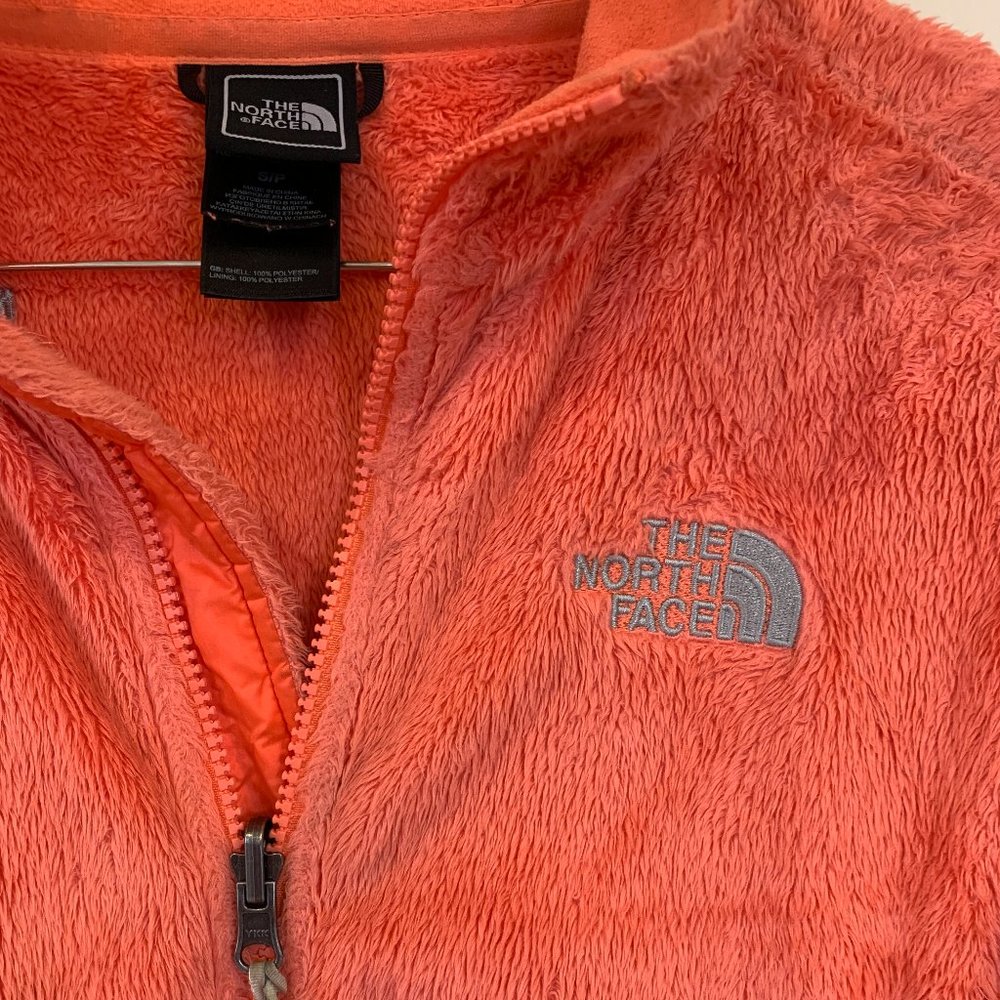 North Face Fuzzy Zip Up Coat